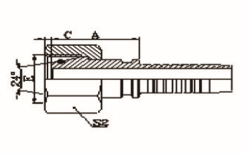 公制内螺纹锥带O形圈重系列ISO 12151-2-DIN 386