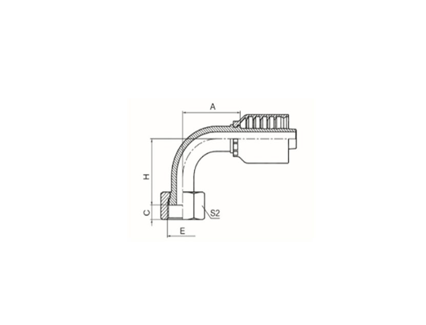 90°公制内螺纹平面 参考 REF GB/T 9065.3