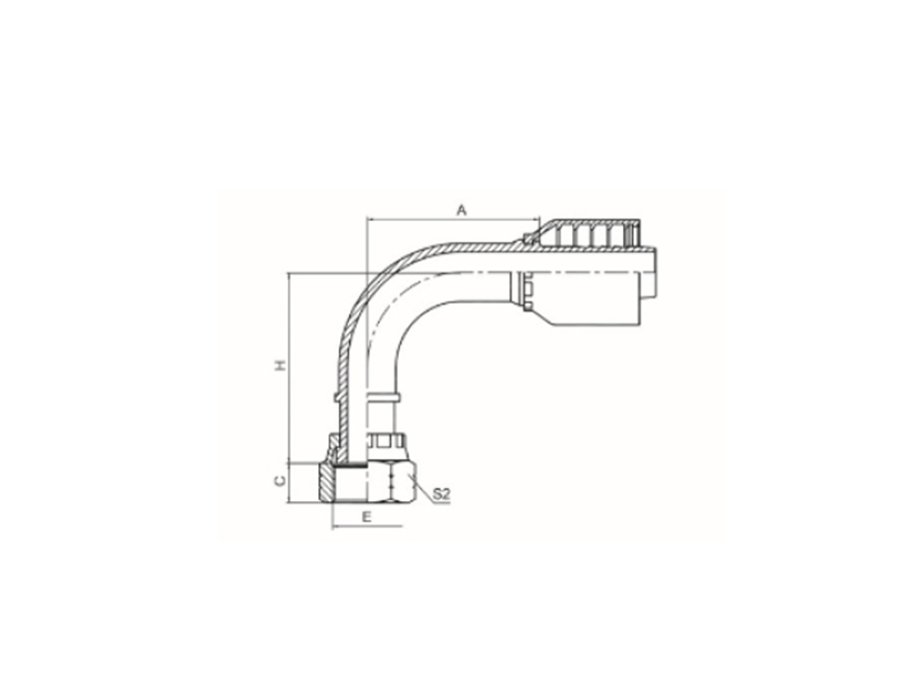 90°美制ORFS内螺纹平面 ISO 12151-1 SAE J516
