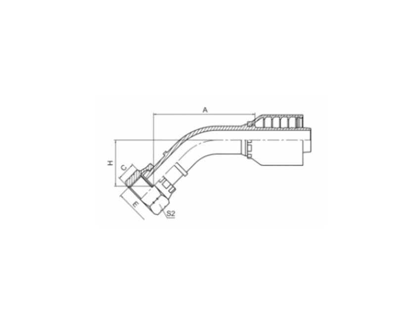 45°美制ORFS内螺纹平面 ISO 12151-1-SAE J516