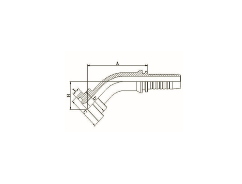45°SAE 法兰 3000PSI ISO 12151-3-SAE J516