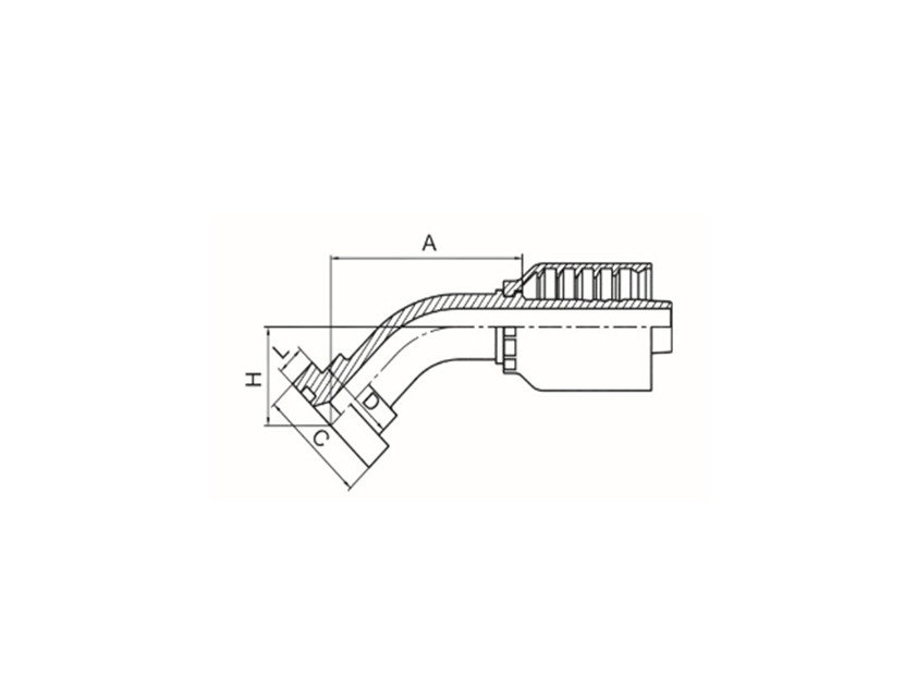 45°SAE 法兰3000PSI